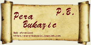 Pera Bukazić vizit kartica